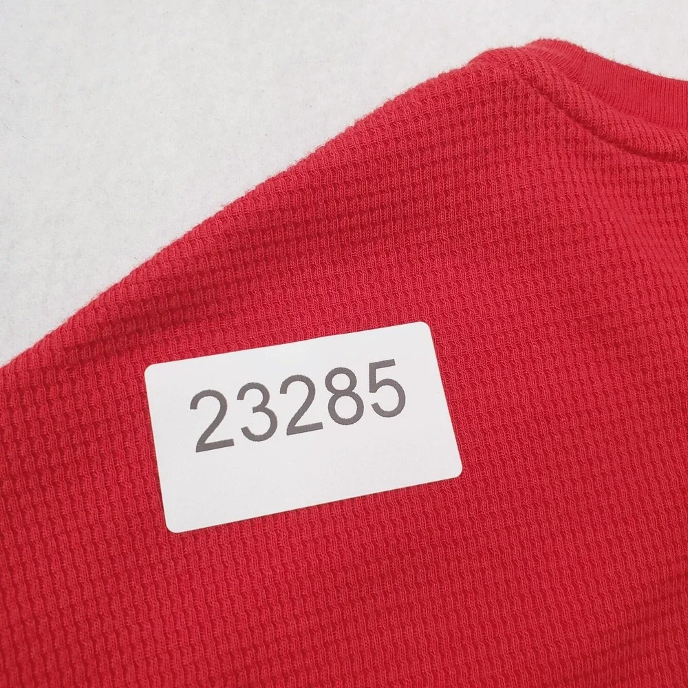 Polo Ralph Lauren Pajama Top Mens Large Red Thermal Waffle Knit Polo Bear Sleep